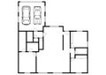 Blueprint plan Black and white house floor plans Floorplan 2D drawing Home plan. Royalty Free Stock Photo