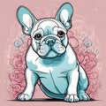 2D illustration of French Bulldog