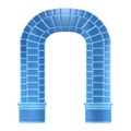 3d illustration of frozen arch. Royalty Free Stock Photo