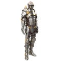 3d illustration of a full suit of armor isolated on white background Royalty Free Stock Photo