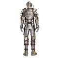 3d illustration of a full suit of armor isolated on white background Royalty Free Stock Photo