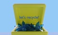 Garbage cans for recycling. Environment care concept. Recycling concept. Plastic and organic.