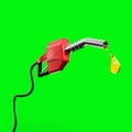 3D illustration of gasoline diesel fuel injector gas isolated on background art design petroleum pump template.Abstract concept Royalty Free Stock Photo