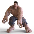 3D Illustration Giant Monster