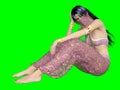 3D Arabian nights harem girl