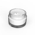 3D illustration glass cosmetic container for cream Royalty Free Stock Photo