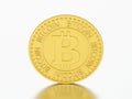 3D illustration gold bitcoin