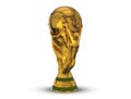 Gold FIFA world cup trophy isolated on white background Royalty Free Stock Photo