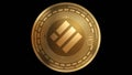 3d Illustration Golden Binance BUSD Cryptocurrency Coin Symbol