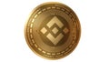 3d Illustration Golden Binance Coin BNB Cryptocurrency Coin Symbol