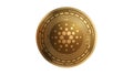 3d Illustration Golden Cardano ADA Cryptocurrency Coin Symbol