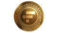 3d Illustration Golden FTX Token FTT Cryptocurrency Coin Symbol