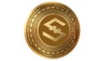 3d Illustration Golden Iostoken IOST Cryptocurrency Coin Symbol