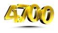Number 4700 3d. Royalty Free Stock Photo