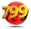 Number 799 3d. Royalty Free Stock Photo