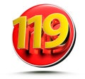 number 119 3d. Royalty Free Stock Photo