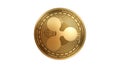 3d Illustration Golden Ripple XRP Cryptocurrency Coin Symbol