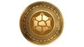 3d Illustration Golden Storj Cryptocurrency Coin Symbol
