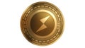3d Illustration Golden THORchain RUNE Cryptocurrency Coin Symbol