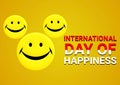 3D illustration graphic of international day of happiness good for international day of happiness celebration