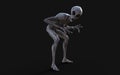 Alien on dark background with clipping path. Royalty Free Stock Photo