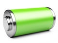 3D illustration of green battery Royalty Free Stock Photo