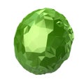 3d illustration green crystal sphere