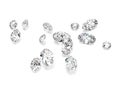 3D illustration group of white round diamonds stones Royalty Free Stock Photo