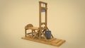 3d illustration of guillotine.