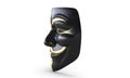 3D illustration of Guy Fawkes vendetta mask isolated on white