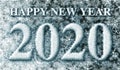 Happy New Year 2020 made from Snow Flakes Ã¢â¬â 3D illustration