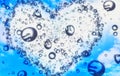 3d illustration of heart shaped cloud and splashing water drops Royalty Free Stock Photo