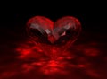 3D illustration of heart shaped ruby Royalty Free Stock Photo