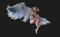 The Heaven Angel Wings with Clipping Path.