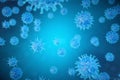 3d Illustration, Hepatitis, H1N1, HIV, FLU, AIDS viruses abstract background, Hepatitis viruses in infected organism Royalty Free Stock Photo