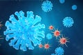 3d Illustration, Hepatitis, H1N1, HIV, FLU, AIDS viruses abstract background, Hepatitis viruses in infected organism Royalty Free Stock Photo