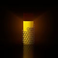 3d Illustration of hexagonal mesh pipe like carbon nanotube Royalty Free Stock Photo