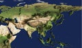 3d illustration of a highly detailed map of Asia. Royalty Free Stock Photo