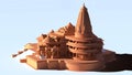 3d renderd model of shri ram temple in ayodhya