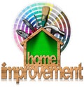 Home Improvement Symbol with Work Tools Royalty Free Stock Photo