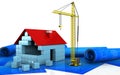 3d of house blocks construction