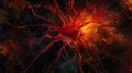 The human brain showing neuron activities