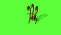 Hydra Mystical Water Snake On Green Screen Background