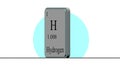 Hydrogen. Element of the periodic table of the Mendeleev system