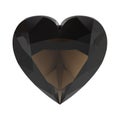 3D illustration isolated black diamond heart stone