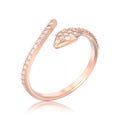 3D illustration isolated rose gold free size adjustable diamond