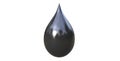 3d illustration of isolated shiny dripping black oil drop