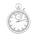 3D illustration isolated silver stopwatch