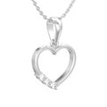 3D illustration isolated white gold or silver diamond heart neck Royalty Free Stock Photo