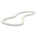 3D illustration isolated white pearl necklace beads Royalty Free Stock Photo